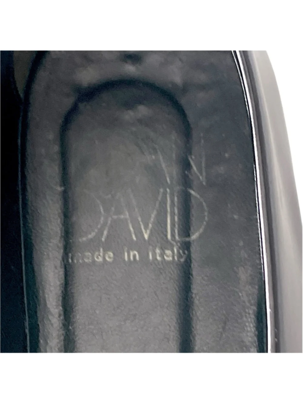 Joan & David Womens 7.5 Patent Leather Slip On Loafers Flats Bow Accent Black